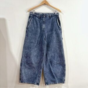 Girls of Dust Women Pants M Blue Barrel Acid Wash Cotton Streetwear Grunge Y2K
